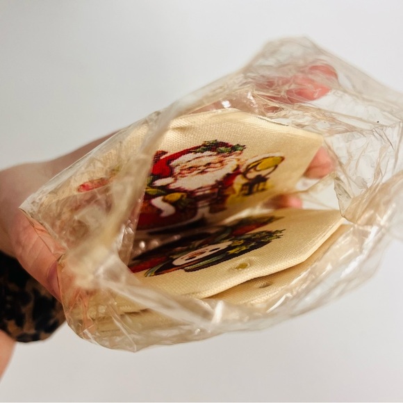 vintage avon christmas ornament set of 3 santa snowman angel fragranced fabric - Picture 3 of 6